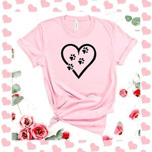 Pup Paw Prints ❤ Soft Graphic Tee Shir